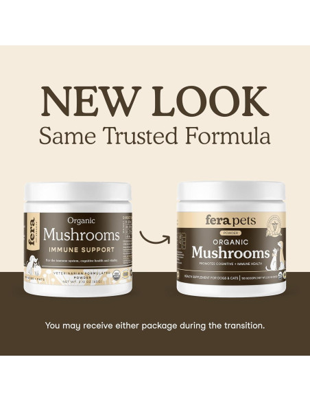 Suplemento de Champiñones Orgánicos Fera Pet 120 Cucharadas