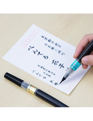 Pentel Fude Brush Pen Mediano Negro 1.0-1.9mm