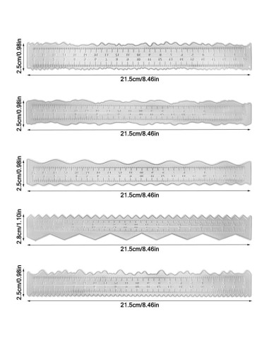 5 Cortadores de Bordes Irregulares AIFUDA para Manualidades
