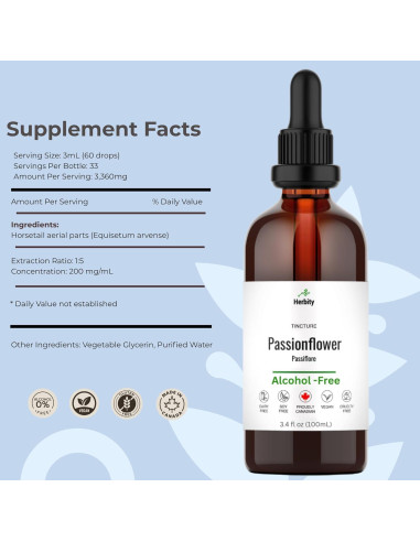 Tintura de Cola de Caballo Herbity 100 ml - Suplemento Vegano