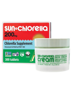 Paquete de Belleza Sun Chlorella - Suplemento 300 tabletas + Crema 44.8 g
