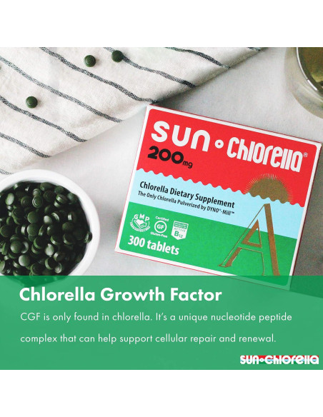 Paquete de Belleza Sun Chlorella - Suplemento 300 tabletas + Crema 44.8 g