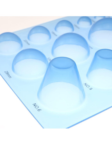 Molde 3D de Media Bola Lind Kitchen 185x125mm Azul