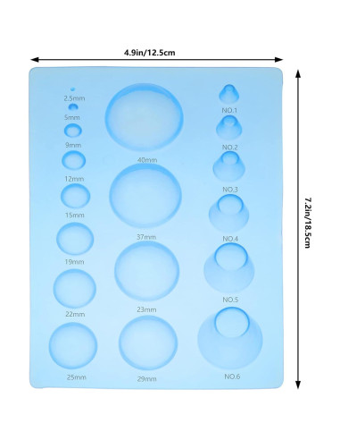 Molde 3D de Media Bola Lind Kitchen 185x125mm Azul