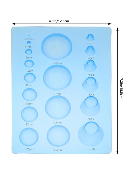 Molde 3D de Media Bola Lind Kitchen 185x125mm Azul