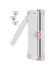 Cortadora de Papel 3 en 1 Firbon A5 Rosa - Corte, Puntuado y Perforado