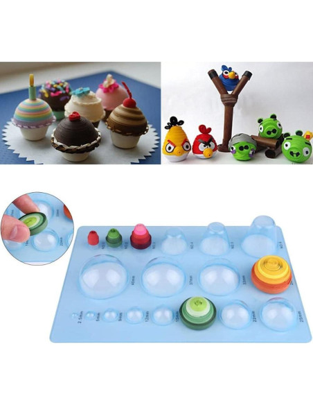 Molde 3D de Media Bola Lind Kitchen 185x125mm Azul