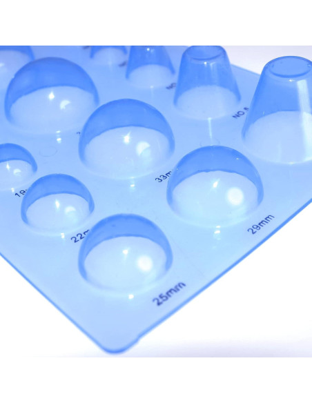 Molde 3D de Media Bola Lind Kitchen 185x125mm Azul