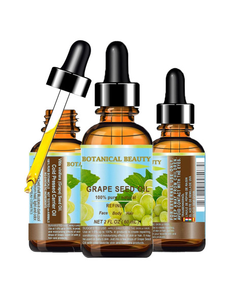 Aceite de Semilla de Uva 100% Puro Botanical Beauty 60 ml