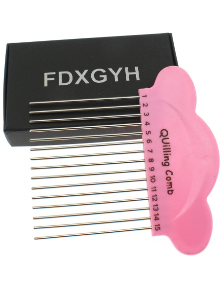 Herramienta de Quilling FDXGYH Peine Rosa 10x10cm