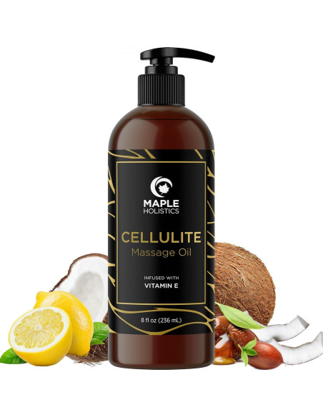 Crema Anticelulitis y Aceite de Masaje Maple Holistics 2 Pzas