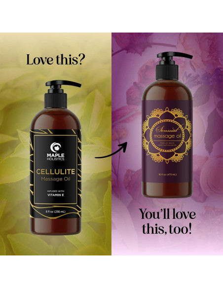 Crema Anticelulitis y Aceite de Masaje Maple Holistics 2 Pzas