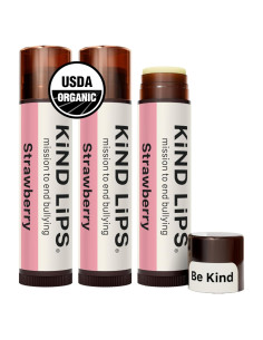 Bálsamo Labial Kind Lips Fresa Orgánico 3-Pack 4.25g