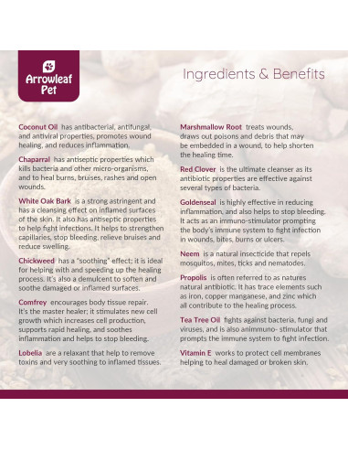 Bálsamo Calmante Paw & Skin Arrowleaf 60mL - Cuidado Natural