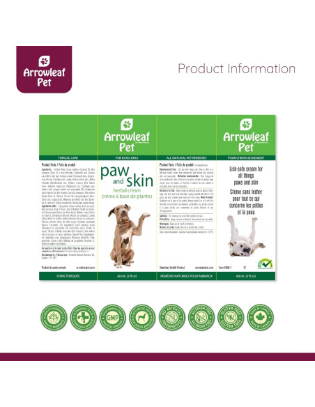 Bálsamo Calmante Paw & Skin Arrowleaf 60mL - Cuidado Natural