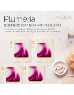 Set de Jabón Natural Orgánico Age of Sage - 4 Barras Plumeria 2
