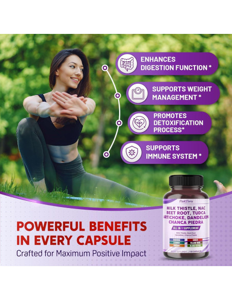 Suplemento Cardo Mariano PeakPury 150 Cápsulas Veganas