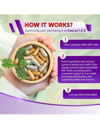 Suplemento Cardo Mariano PeakPury 150 Cápsulas Veganas