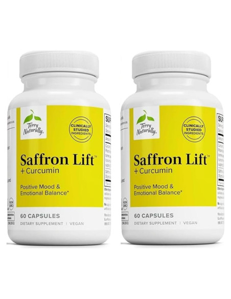 Suplemento Herbal Terry Naturally Saffron Lift - 60 Cápsulas