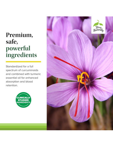 Suplemento Herbal Terry Naturally Saffron Lift - 60 Cápsulas