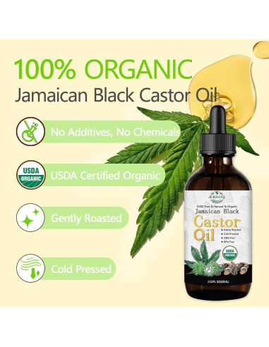 Aceite de Ricino Negro Jamaicano MMPANG 59ml Orgánico Prensado en Frío