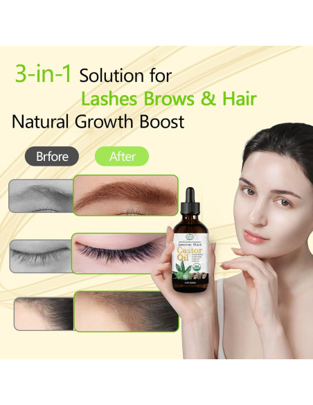 Aceite de Ricino Negro Jamaicano MMPANG 59ml Orgánico Prensado en Frío