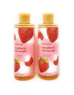 Aceite Corporal y de Baño Bodycology Cheesecake Fresa 222ml x2