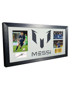 Fotografía Firmada Lionel Messi PSG Enmarcada 55.5x30cm