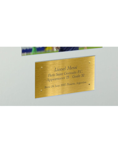 Fotografía Firmada Lionel Messi PSG Enmarcada 55.5x30cm