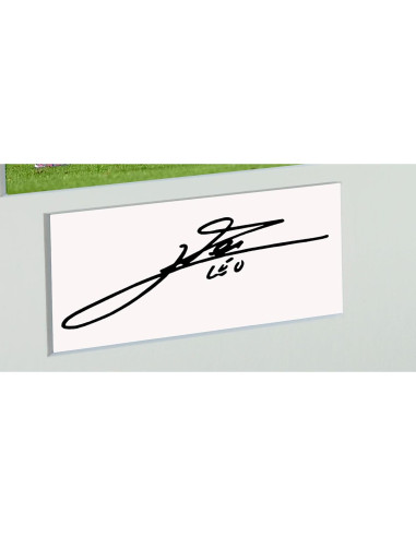 Fotografía Firmada Lionel Messi PSG Enmarcada 55.5x30cm