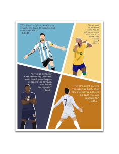 Arte Motivacional de Fútbol LOLUIS Sin Marco 40x50 cm