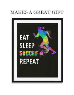 Arte de Pared Come Duerme Fútbol Repite 28x36 cm Sin Marco 2