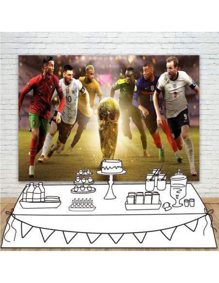 Fondo Vinilo Copa Mundial 2022 2.13x1.52m SIMILAR para Cumpleaños