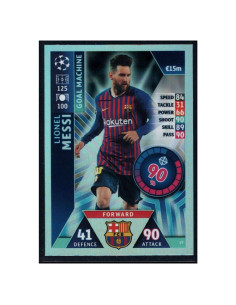 Tarjeta de Fútbol Topps UEFA Champions League Messi FC Barcelona