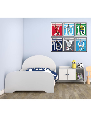 Set de 6 Pósters de Fútbol GENÉRICO - Leyendas y Estrellas 20x25 cm