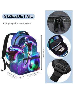 Mochila de Fútbol para Niños EluteFpme 40x20x29cm 2