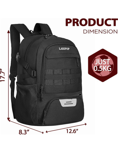 Mochila Deportiva LARIPOP para Fútbol y Baloncesto 26L