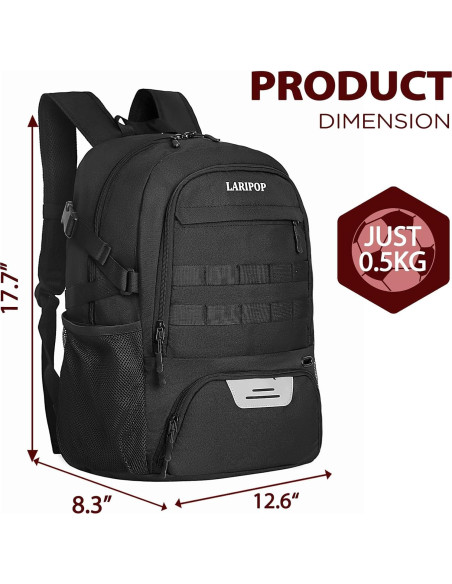 Mochila Deportiva LARIPOP para Fútbol y Baloncesto 26L