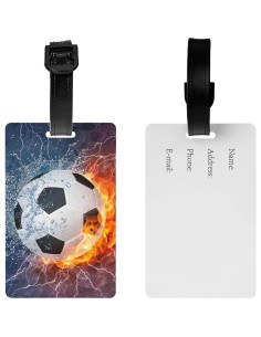 Etiqueta de Equipaje Deportiva SNAPMADE Pelota de Fútbol 8.5x5.4cm 2