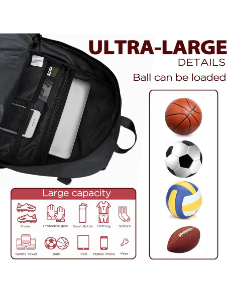Mochila Deportiva LARIPOP para Fútbol y Baloncesto 26L
