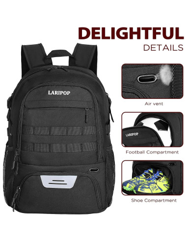 Mochila Deportiva LARIPOP para Fútbol y Baloncesto 26L