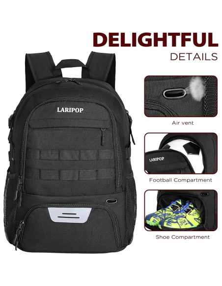 Mochila Deportiva LARIPOP para Fútbol y Baloncesto 26L