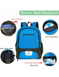 Mochila Deportiva Rudmox para Fútbol y Baloncesto 30L 2