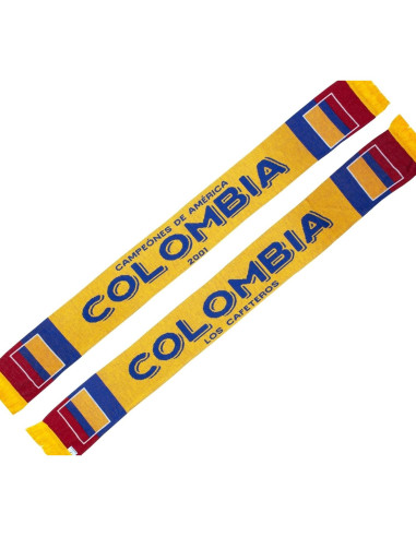 Bufanda de Fútbol Colombia Euroscarves 145x18 cm Doble Cara