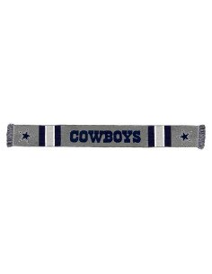 Bufanda Tejida Gris Dallas Cowboys - Licencia Oficial