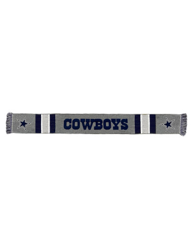 Bufanda Tejida Gris Dallas Cowboys - Licencia Oficial