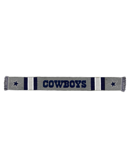 Bufanda Tejida Gris Dallas Cowboys - Licencia Oficial