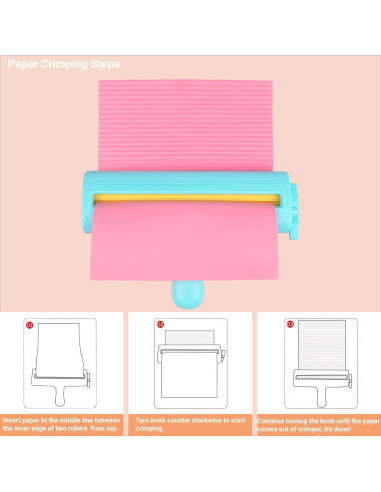 Crimpadora de Papel KW-triO 21.59 cm para Manualidades Cian