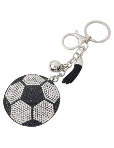 Llavero Deportivo Brillante WJR con Rhinestone Fútbol 10x8cm