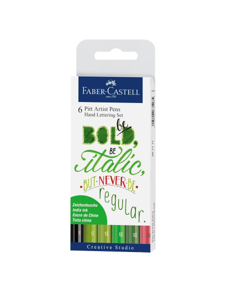 Juego de Caligrafía Faber-Castell Pitt Artist - 6 Marcadores